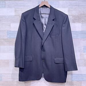 Jack Victor Pure Italian Cashmere Sport Coat Black Two Button Mens 46R